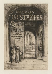Les Salles dEstampes en Province, 1877. Creator: Félix Hilaire Buhot (French, 1847-1898)