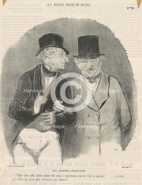Les satanés séducteurs, 1846.  Creator: Honore Daumier.