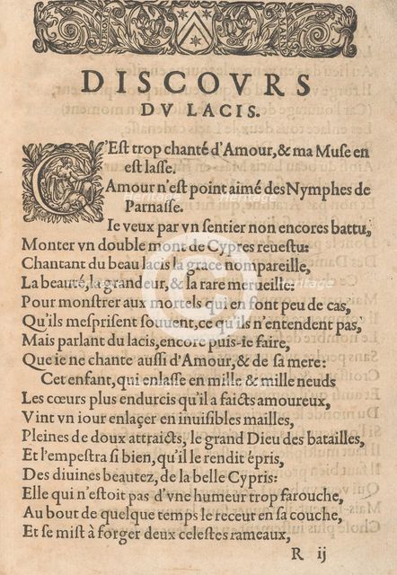 Les Secondes Oeuvres, et Subtiles Inventions De Lingerie du Seigneur Federic de Vinciolo V..., 1603. Creator: Federico de Vinciolo.