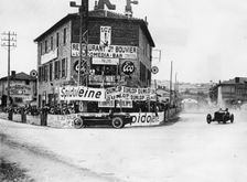 Les Sept Chemins hairpin at the French Grand Prix, Lyons, 1924