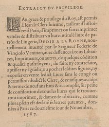 Les Singuliers et Nouveaux Portraicts... page 3 (verso), 1588. Creator: Federico de Vinciolo