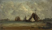 Les sloops de pêche, c.1852. Creator: Felix Francois Georges Philibert Ziem