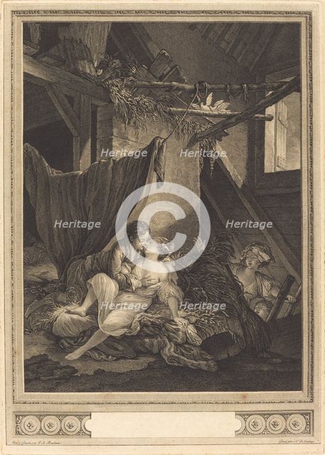 Les Soins tardifs, 1775. Creator: Nicolas Delaunay.