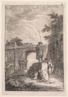 Les Soirées de Rome: LArc de triomphe, 1763-1764. Creator: Hubert Robert (French, 1733-1808)