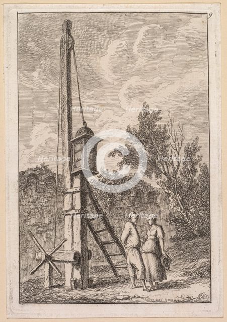 Les Soirées de Rome: Le Poteau, 1763-1764. Creator: Hubert Robert (French, 1733-1808).