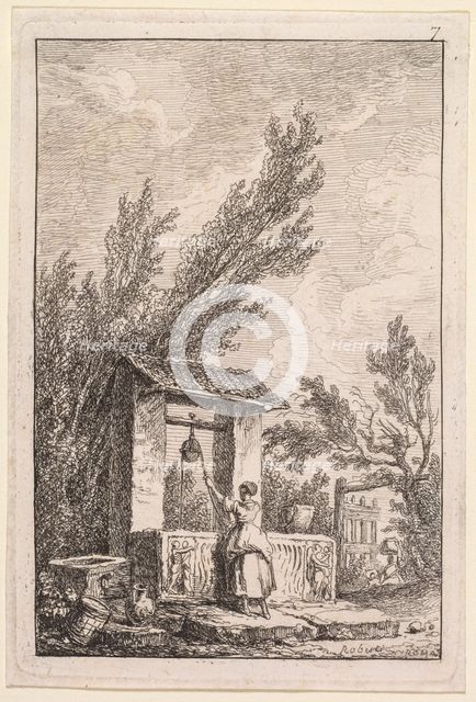 Les Soirées de Rome: Le Puits, 1763-1764. Creator: Hubert Robert (French, 1733-1808).