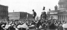 Les Soubresauts de la Russie; La propagande pacifiste payee par l'Allemagne: le 1st mai 1917. Creator: Bulla
