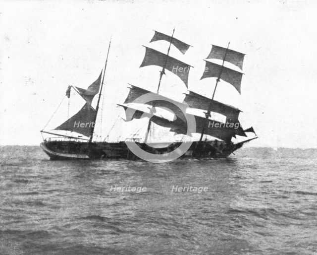 'Les sous-marins allemands a l'Oeuvre; Deux phases de l'agonie d'un voiler', 1918. Creator: Unknown.
