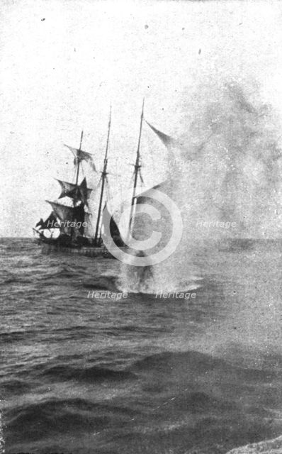 'Les sous-marins allemands a l'Oeuvre; Un coup trop court', 1918. Creator: Unknown.