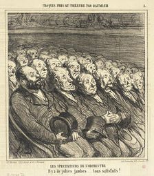 Les Spectateurs de l'orchestre, 1864. Creator: Honore Daumier