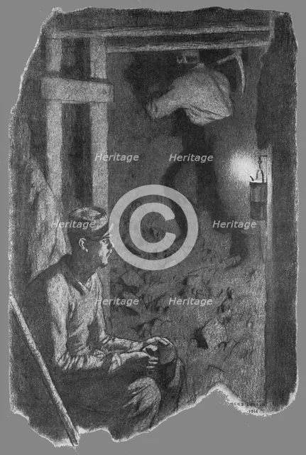 'Les specialistes dans la bataille: Pionniers et Sapeurs; La vie souterraine: construction..., 1916. Creator: Georges Leroux.