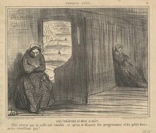 Les thèatres au mois d'aout, 19th century. Creator: Honore Daumier