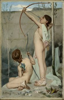 Les tireurs d'arc, 1879. Creator: Fernand Pelez