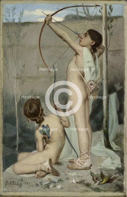 Les tireurs d'arc, 1879. Creator: Fernand Pelez.