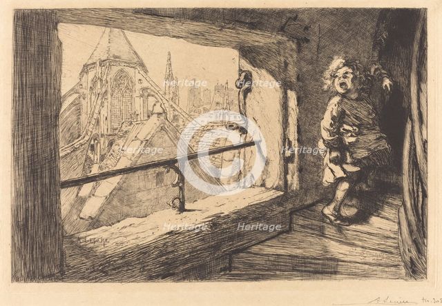 Les toits de Saint-Severin, 1889. Creator: Auguste Lepere.