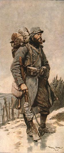 Les transformations du fantassin Francais pendant la guerre 1915. Creator: Georges Bertin Scott