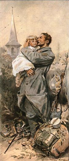 Les transformations du fantassin Francais pendant la guerre 1917. Creator: Georges Bertin Scott