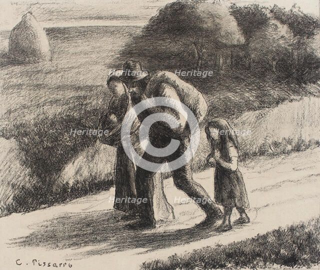 Les Trimardeurs, 1896. Creator: Camille Pissarro.