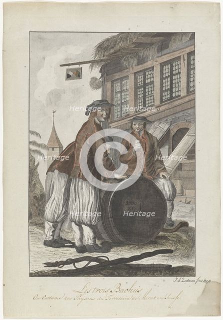 'Les Trois Bachus', 1795. Creator: J.A. Zoutman.
