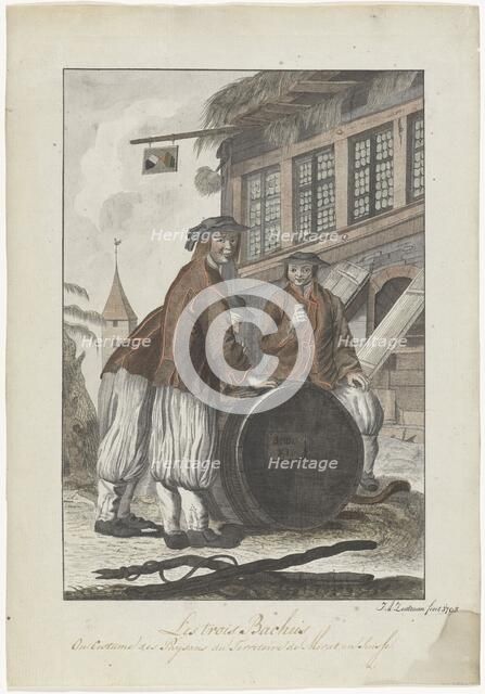 'Les Trois Bachus', 1795. Creator: J.A. Zoutman.