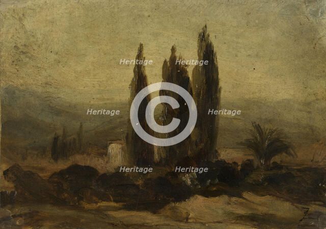 Les trois cyprès. Creator: Felix Francois Georges Philibert Ziem.