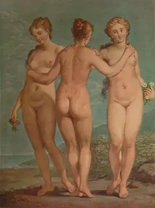 Les Trois Graces (The Three Graces), c1785, (1913). Artist: Jean Francois Janinet