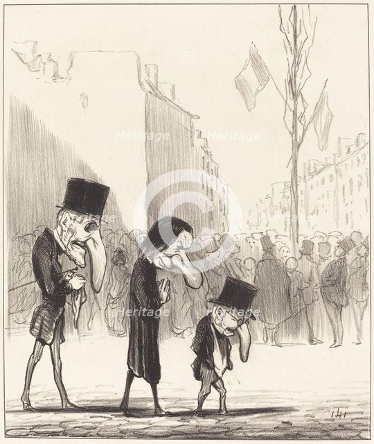 Les Trois petits saints, mid-late 19th century. Creator: Honore Daumier.