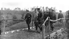 Les Vainqueurs de Festubert; Le marechal French, le general Joffre, et le general Wilson 1915 Creator: Unknown
