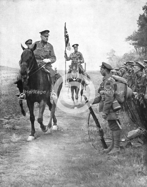 ''Les Vainqueurs de Queant-Drocourt; le marechal Haig felicite un detachement..., 1918. Creator: Unknown.