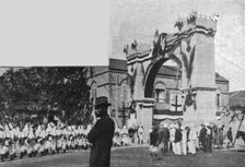 Les vainqueurs du Cameroun; Apres la revue passee par le general Pineau 1916. Creator: Unknown