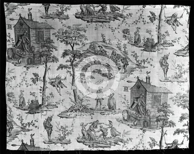 Les Vendages (Furnishing Fabric), France, 1785. Creator: Christophe-Philippe Oberkampf.