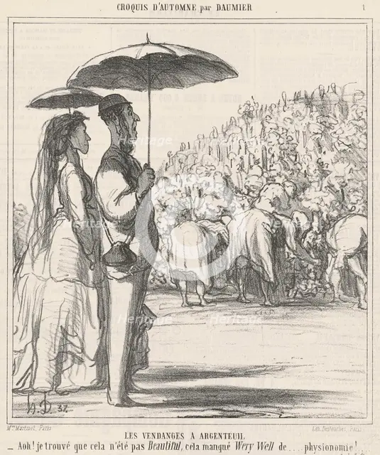 Les vendanges a Argenteuil, 19th century. Creator: Honore Daumier.