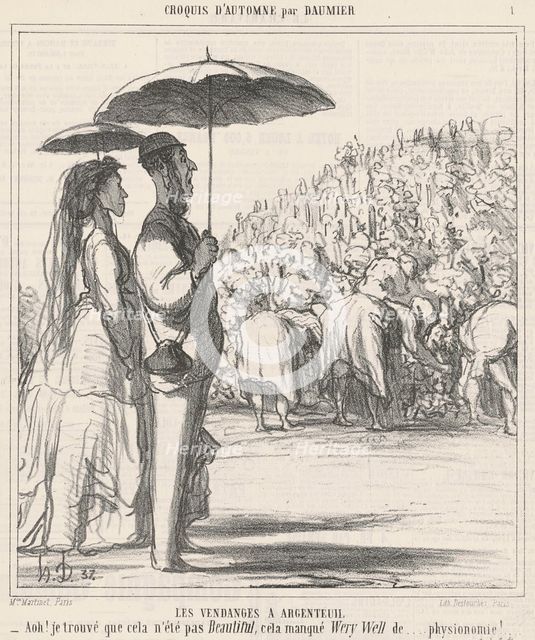 Les vendanges a Argenteuil, 19th century. Creator: Honore Daumier.