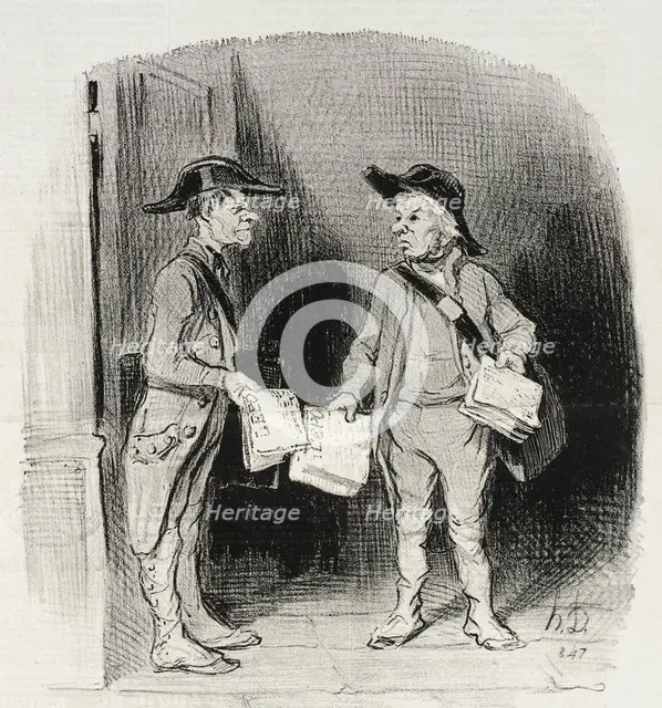 Les Vendeurs de l'Époque, 1845.  Creator: Honore Daumier.