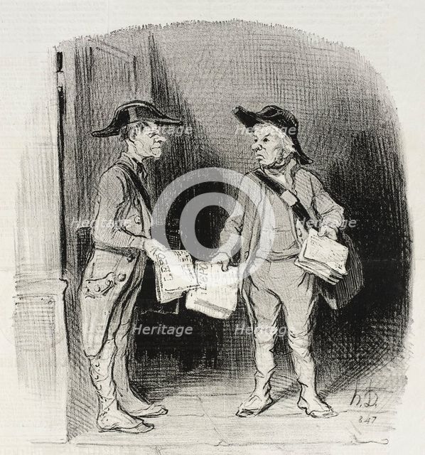 Les Vendeurs de l'Époque, 1845.  Creator: Honore Daumier.