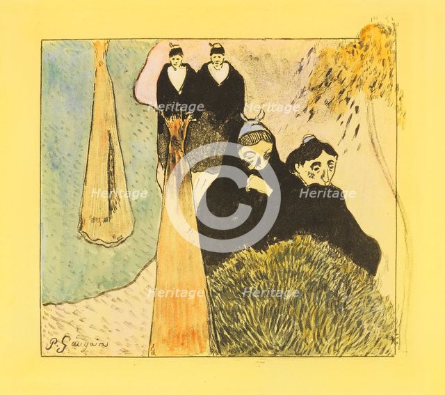 Les vieilles filles à Arles, 1889. Creator: Gauguin, Paul Eugéne Henri (1848-1903).