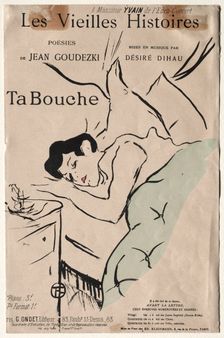 Les Vieilles histoires: Ta Bouche, 1893. Creator: Henri de Toulouse-Lautrec (French, 1864-1901)