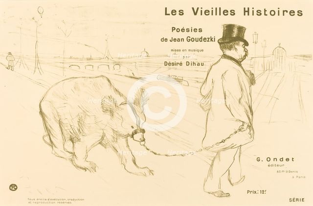 Les Vielles Histoires (cover/frontispiece), 1893. Creator: Henri de Toulouse-Lautrec.