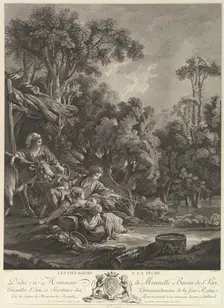 Les Villagois à la Pêche (The Villages Fishing), 18th century. Creator: Rene Gaillard