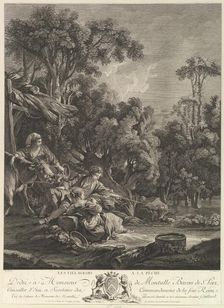Les Villagois à la Pêche (The Villages Fishing), 18th century. Creator: Rene Gaillard