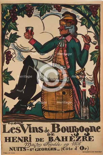 Les Vins de Bourgogne, c1916. Creator: Arnoux, Guy (1886-1951).