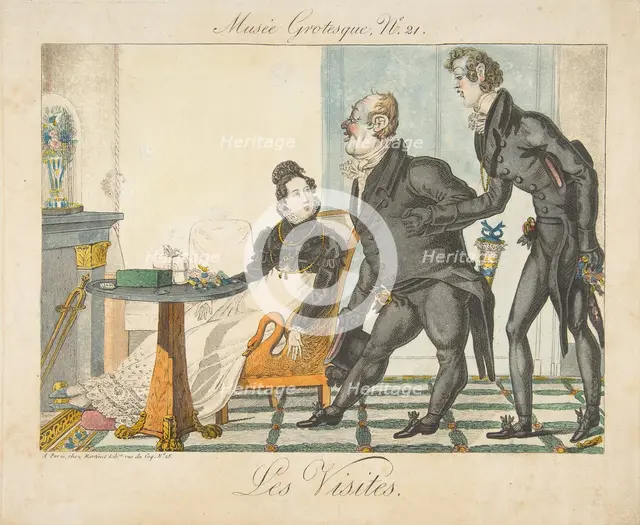 Les Visites, Musée Grotesque, No. 21, early 19th century. Creator: Unknown.