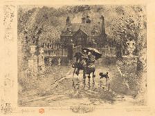 Les Voisins de Campagne (Country Neighbors), 1879/1880. Creator: Felix Hilaire Buhot