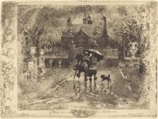 Les Voisins de Campagne (Country Neighbors), 1879/1880. Creator: Felix Hilaire Buhot