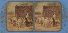 Les Voitures chargees. Touraine., 1855-1860. Creator: Fraget & Viret
