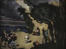 Les voleurs et l'âne (The Thieves and the Donkey), 1869-1870. Creator: Cézanne, Paul (1839-1906)