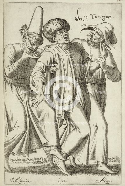 Les Yvrongnes (The Drunkards), 1568.  Creator: Unknown.