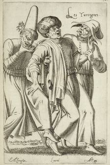 Les Yvrongnes (The Drunkards), 1568. Creator: Unknown