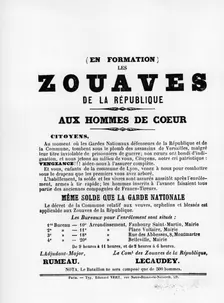 Les Zouaves, from French Political posters of the Paris Commune, May 1871