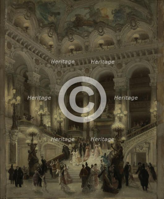 L'Escalier de l'Opéra, 1877. Creator: Béroud, Louis (1852-1930).